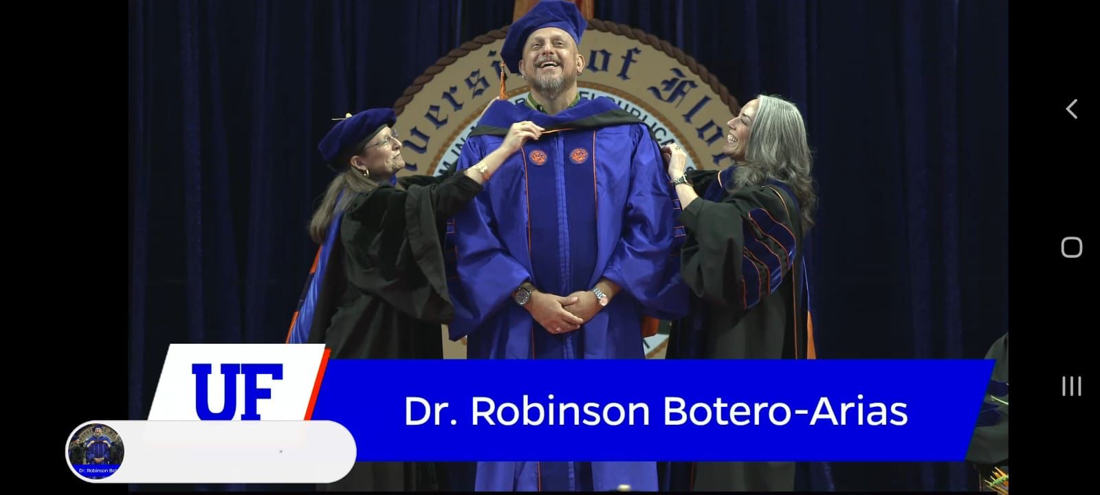 It’s official!  Congratulations Dr. Botero-Arias!